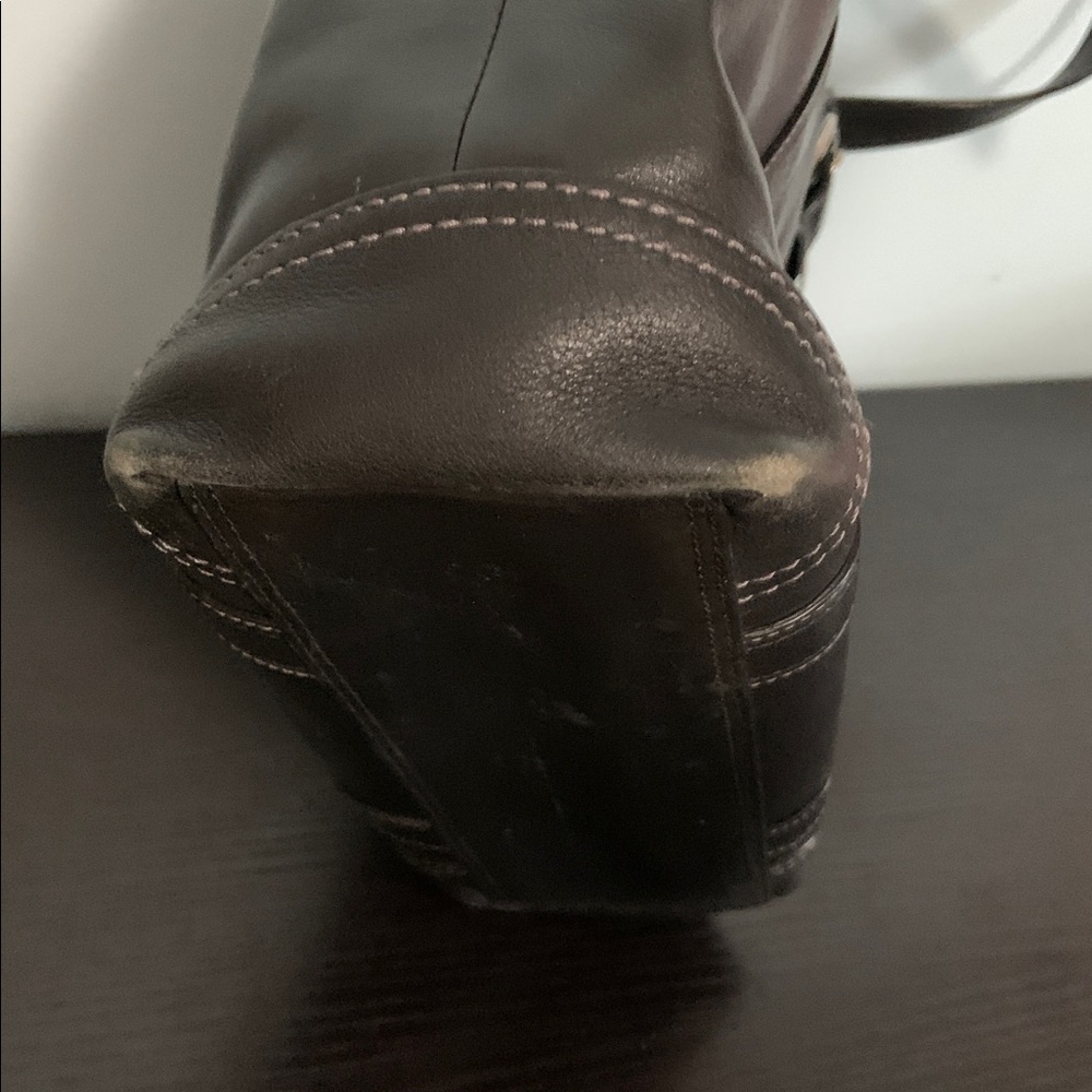 Coach Hampton Black Leather Tote Bag #F10194 - Picture 11 of 13